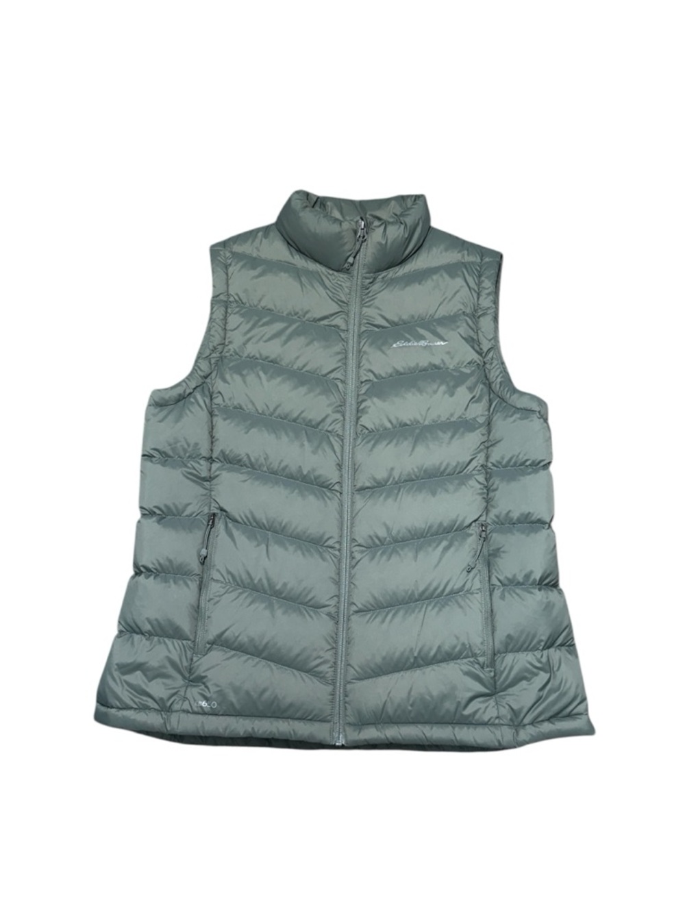 Eddie Bauer CirrusLite Down Vest Womens Sz L Olive Green 650 Fill Puffer Jacket - Picture 4 of 10